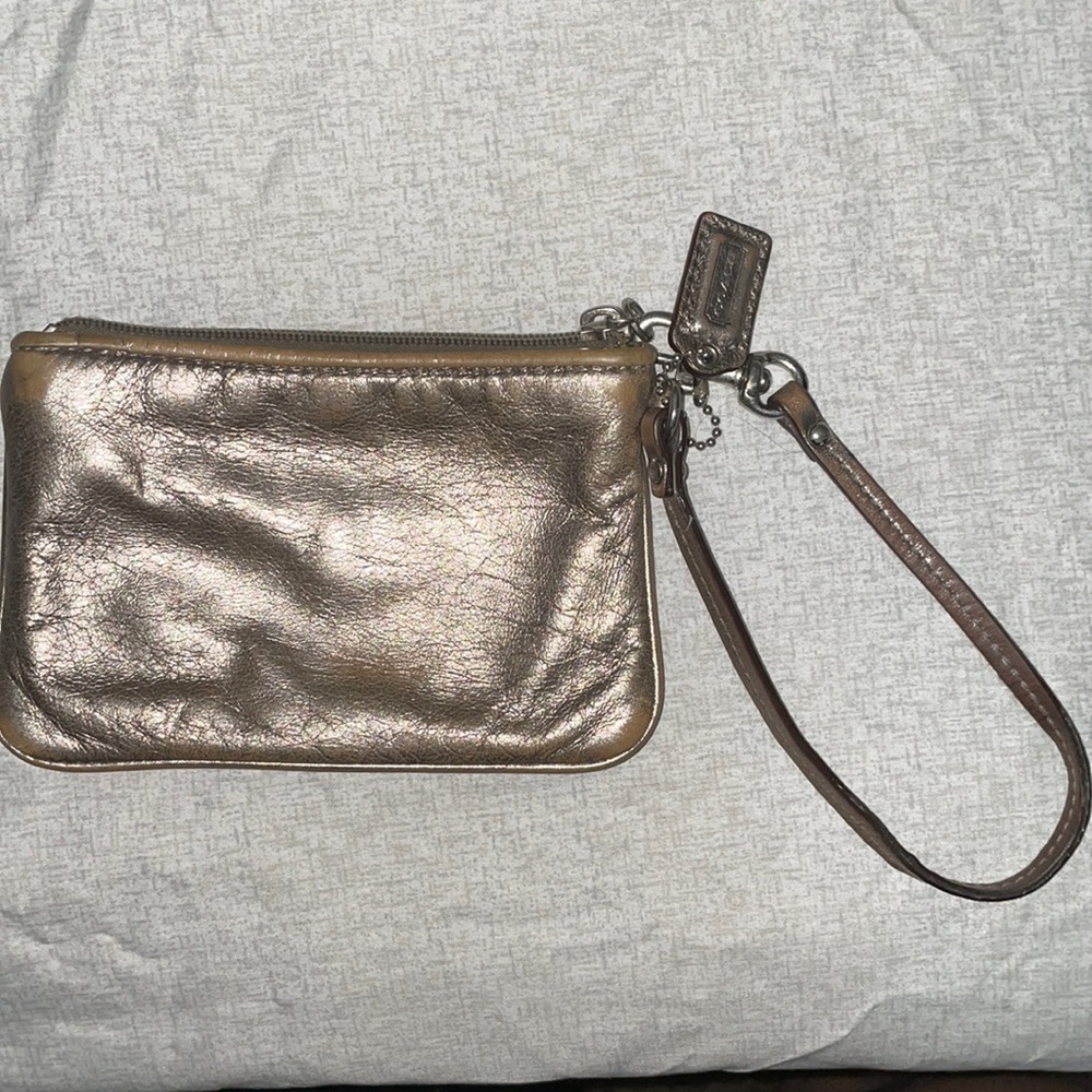 Coach Bags | Coach Wristlet Bronze Leather | - Picture 6 of 10